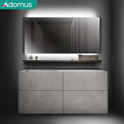 Adornus 36" inch free standing modern wall hung sink decorative wall mirrors bathroom vanity