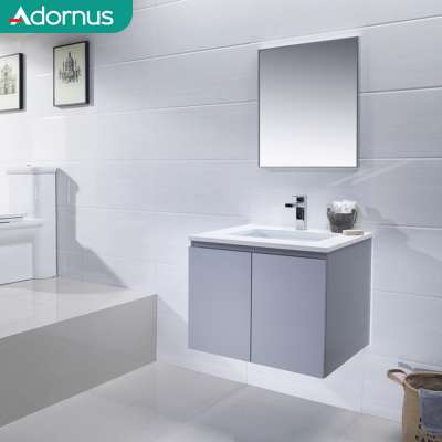 Adornus marble wood cosmetic french grey storage bathroom mirror vanity cabinets in marble