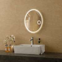 Led Light Bathroom Mirror Unframed Wall Mounted Mirrors