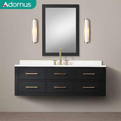 Adornus space aluminum sink bathroom vanity cabinet