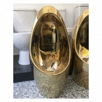 Popular wall-hung urinal, gold plated wc urinal ,electroplating men wc urinal